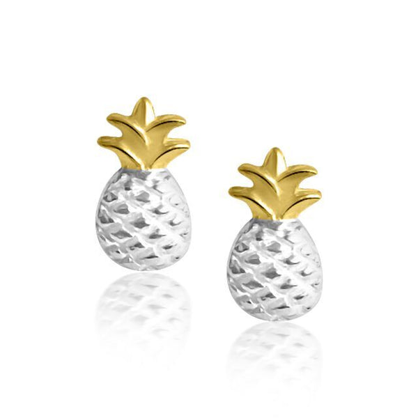 Pineapple earrings deals silver